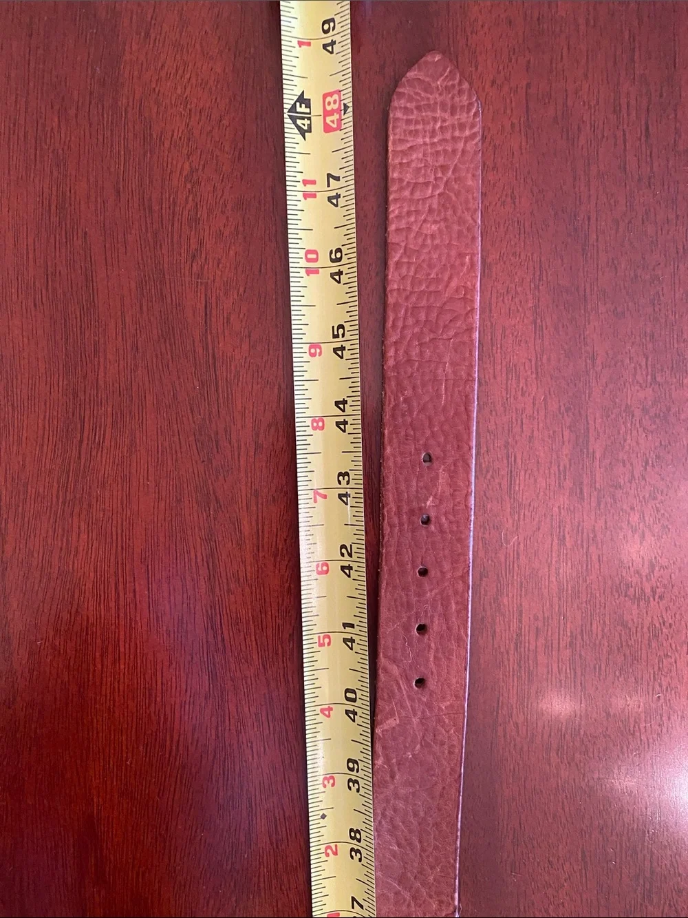 Brown Textured Leather Belt